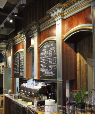 Kreatywne studio architektury – lada barowa kawiarni Green Caffè Nero w Galerii Gondola